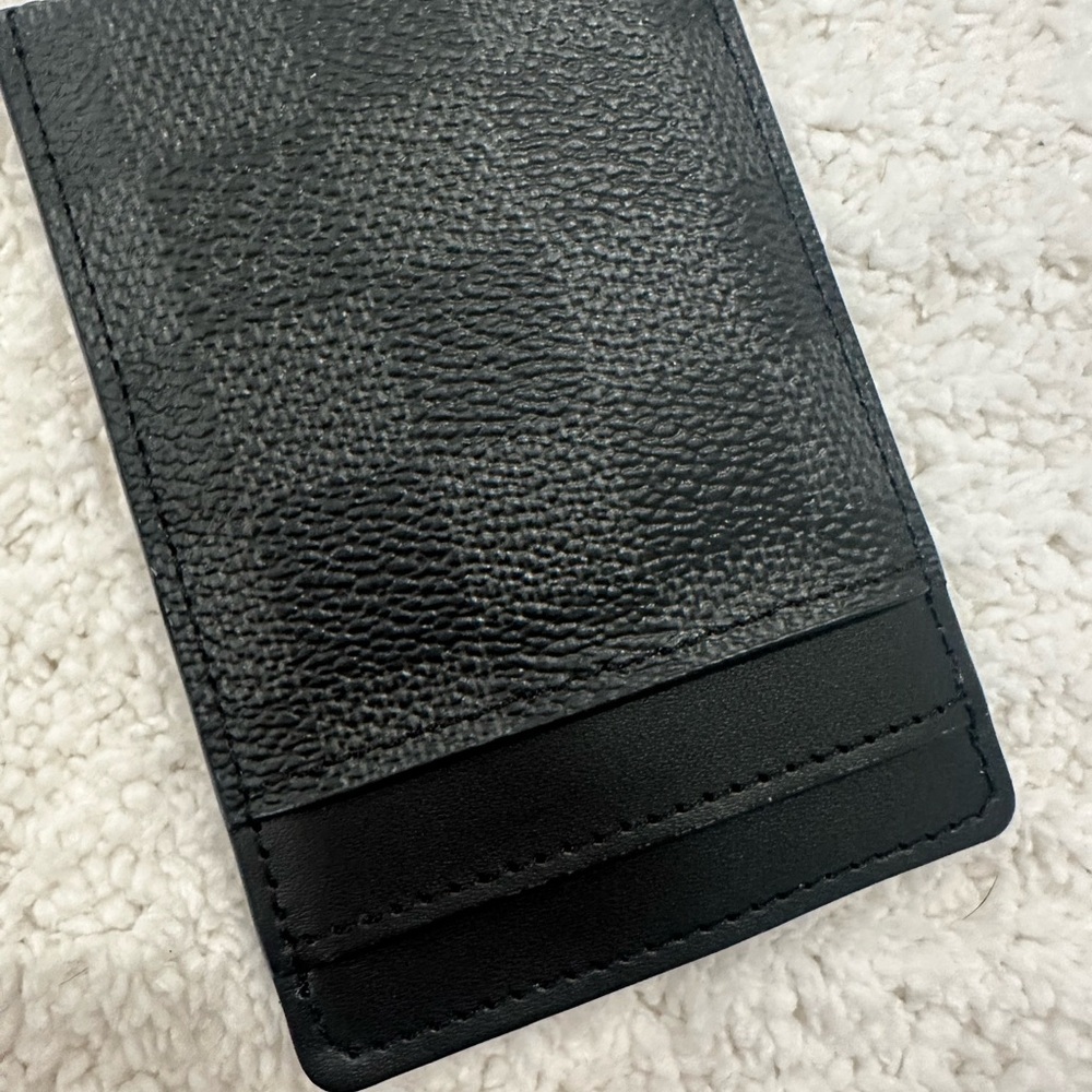 Black Leather Card Holder